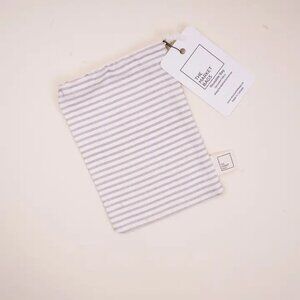 Beige/White Stripe Snack Bag